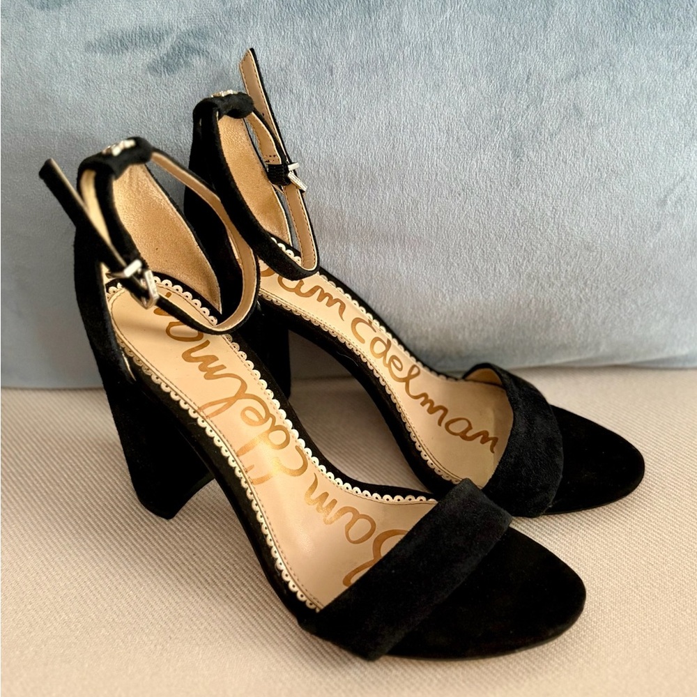 Sam Edelman Black Ankle Strap Heels